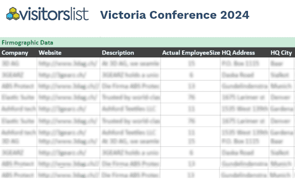 Victoria Conference Attendees Lists