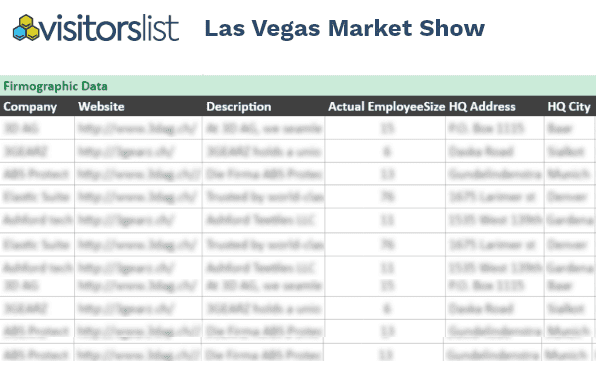 Las Vegas Market Show Sample