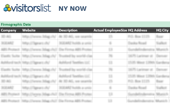 NY NOW Exhibitors Attendees Lists