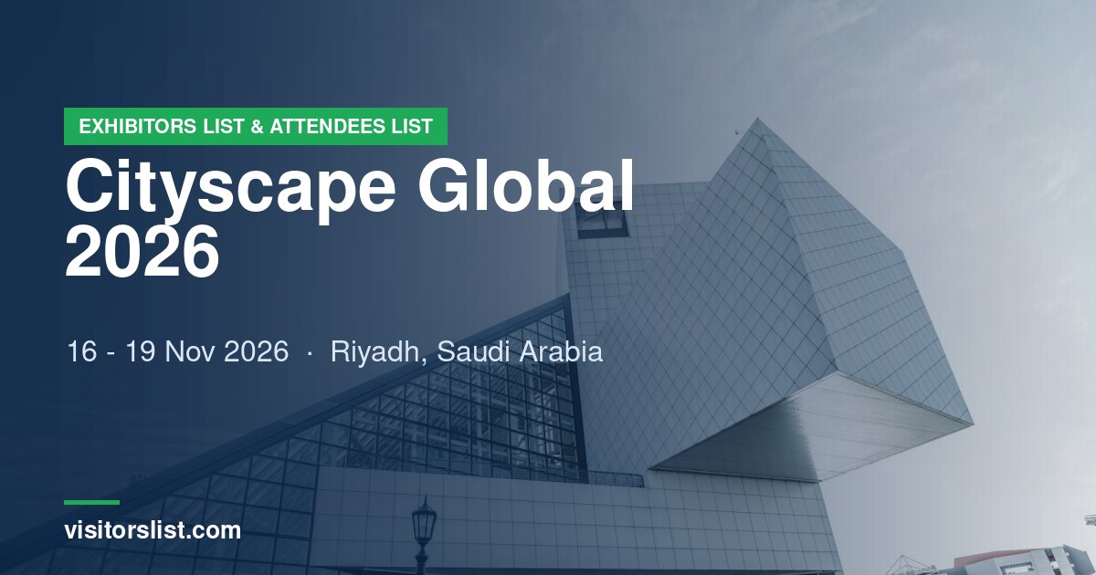Cityscape Global 2026 exhibitors list