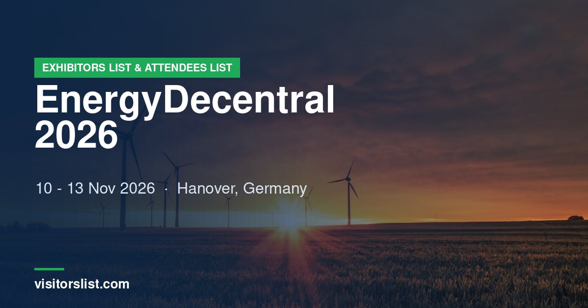 EnergyDecentral 2026 Exhibitors List & Attendees List