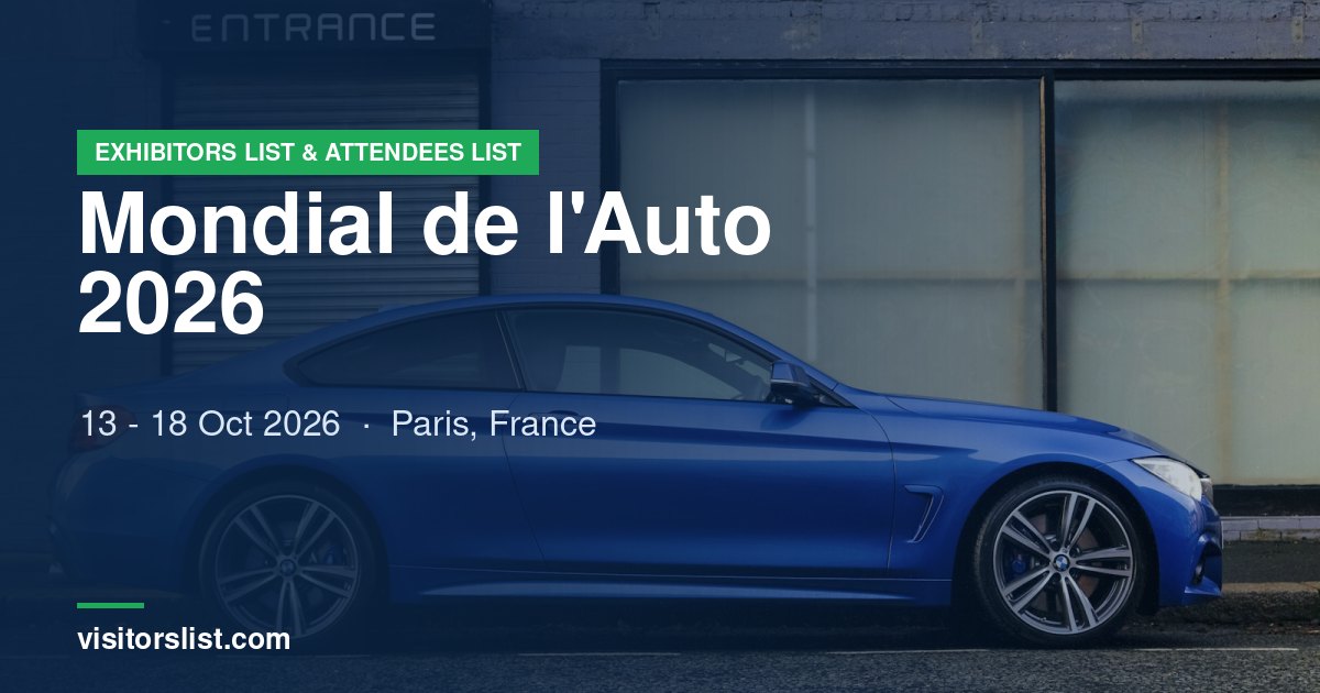 Mondial de l’Auto 2026 Exhibitors List & Attendees List