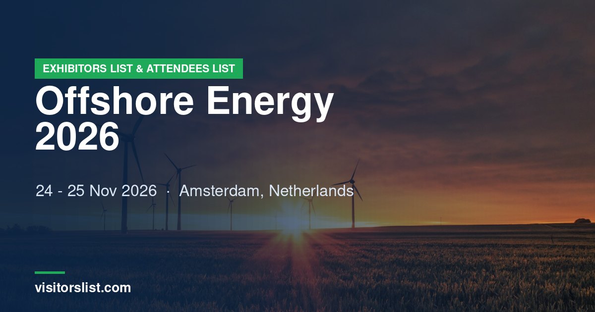 Offshore Energy 2026 exhibitors list