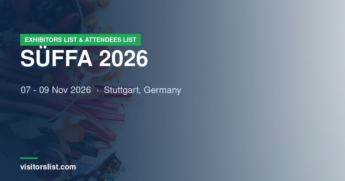 SÜFFA 2026 Exhibitors List & Attendees List